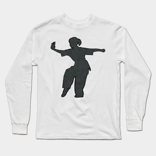 Tai Chi punch and block Long Sleeve T-Shirt by crunchysqueak